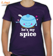 Couple he-is-my-spice-womens T-Shirt