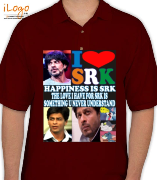 T shirts Polo-Maroon T-Shirt