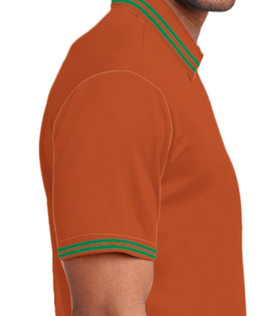 INSkunjali-Polo right sleeve of woody orange green in UK