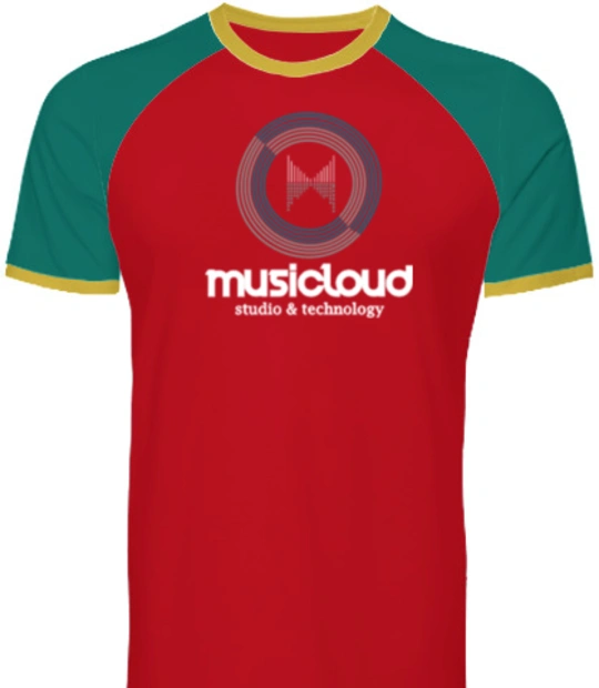 Music-cloud-logo- - Raglan Round neck  t-shirt