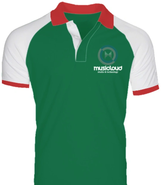 Music-Cloud-Logo- - Raglan Polo T-shirt