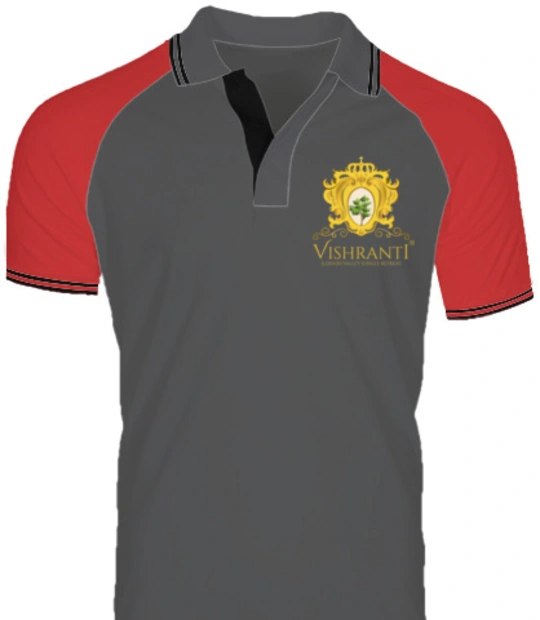 Vishranti-Logo- - Raglan Polo Double tip t-shirt