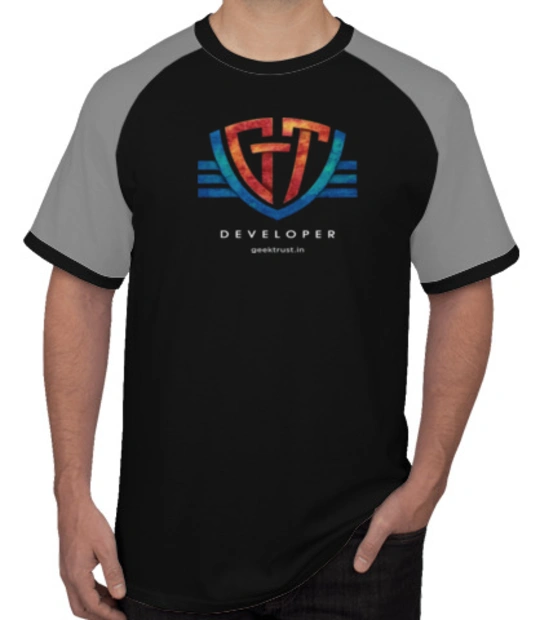 Rajni white GT-Developer-Logo- T-Shirt