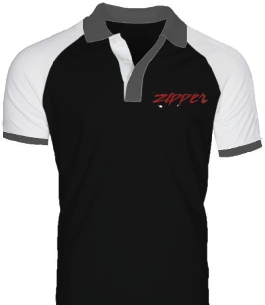 Zipper-Logo- - Raglan Polo T-shirt