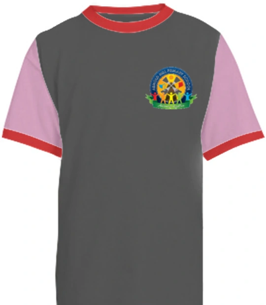 Arnold-Mill-Primary-School-Logo - Kids round neck t-shirt