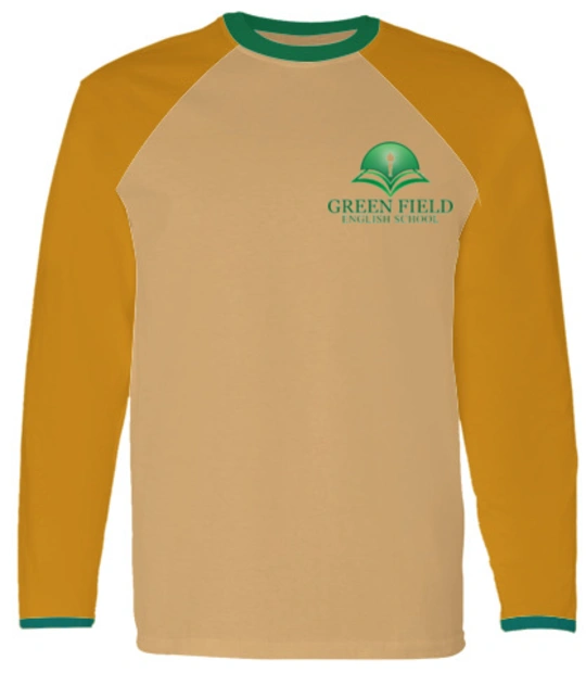 Green-Field-English-School-Logo - Boys Raglan full sleeves t-shirt
