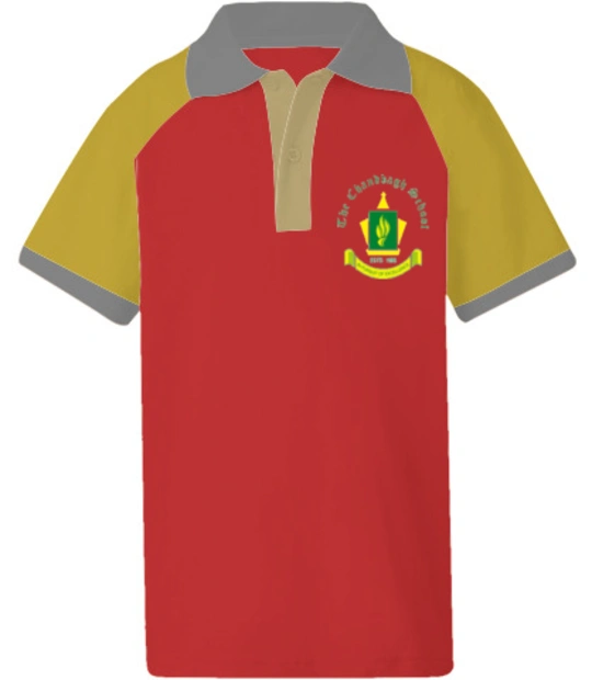 The-Chandbagh-School-Logo - Boys Raglan polo t-shirt