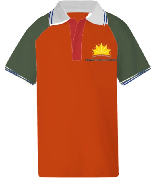 Pawar-Public-School - Boys Raglan polo t-shirt double tipping 
