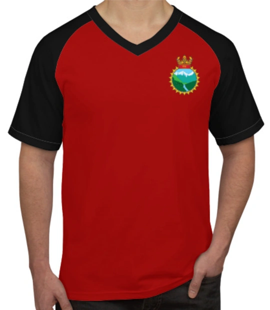 Indian Navy Roundneck T-Shirts INS-Ganga-emblem T-Shirt
