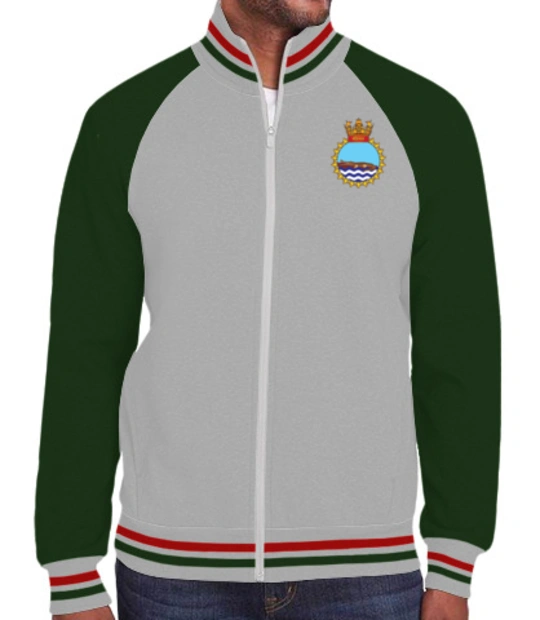 Indian Navy Zipper Jackets INS-gharial-emblem-jacket T-Shirt