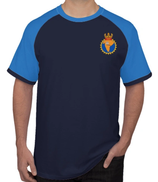 Indian Navy Roundneck T-Shirts INS-Godavari-emblem-TSHIRT T-Shirt