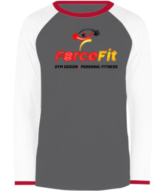Forcefit-logo- - Raglan round neck full sleeves 