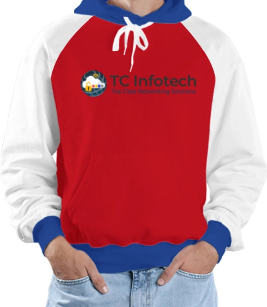 Rajni white TC-Infotech-logo- T-Shirt