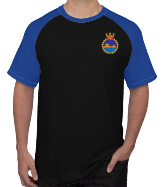 Indian Navy Roundneck T-Shirts INS-Gomati-emblem-TSHIRT T-Shirt