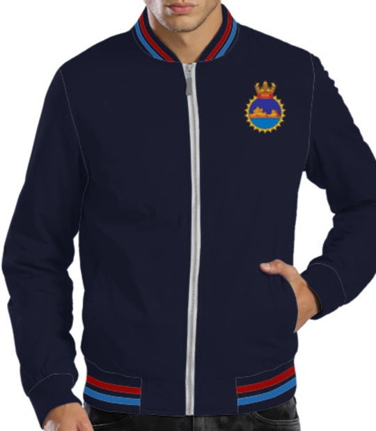 Indian Navy Zipper Jackets INS-Gomati-emblem-Jacket T-Shirt