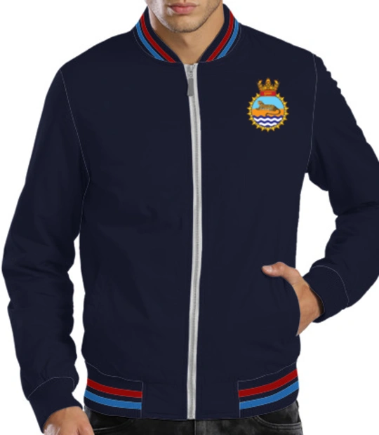 Indian Navy Zipper Jackets INS-guldar-emblem-Jacket T-Shirt