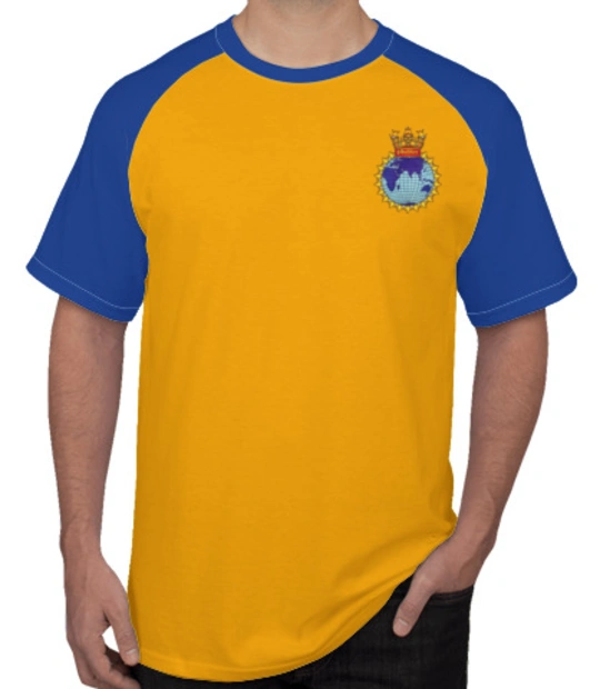 Indian Navy Roundneck T-Shirts INS-Investigator-emblem-TSHIRT T-Shirt