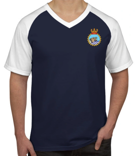 Indian Navy Roundneck T-Shirts INS-Jalashwa-emblem-TSHIRT T-Shirt