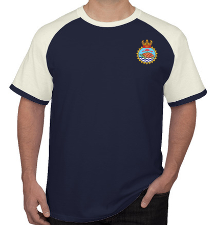 Indian Navy Roundneck T-Shirts INS-Jamuna-emblem-TSHIRT T-Shirt