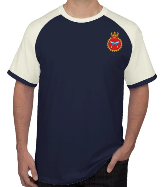Indian Navy Roundneck T-Shirts INS-Khukri-emblem-TSHIRT T-Shirt