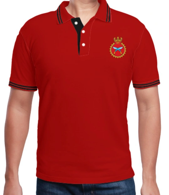 Red ins-khukri-emblem-polo T-Shirt