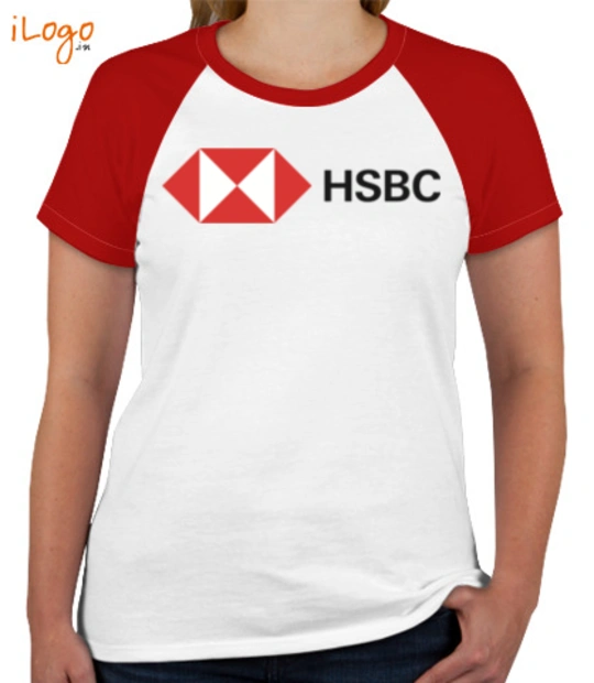  HSBC-Women%s-Round-Neck-Raglan-Half-Sleeves T-Shirt