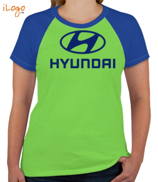 Half HYUNDAI-Women%s-Round-Neck-Raglan-Half-Sleeves T-Shirt