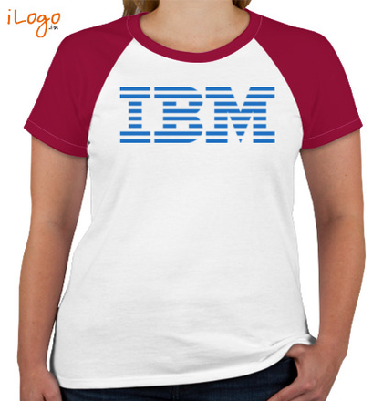  IBM-Women%s-Round-Neck-Raglan-Half-Sleeves T-Shirt