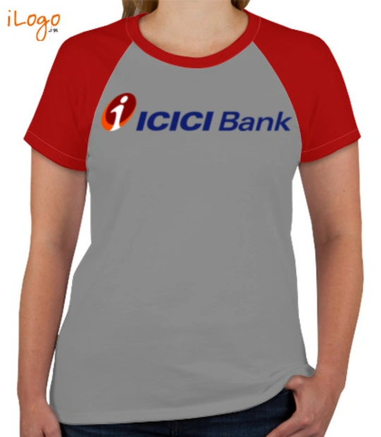  ICICI-Women%s-Round-Neck-Raglan-Half-Sleeves T-Shirt
