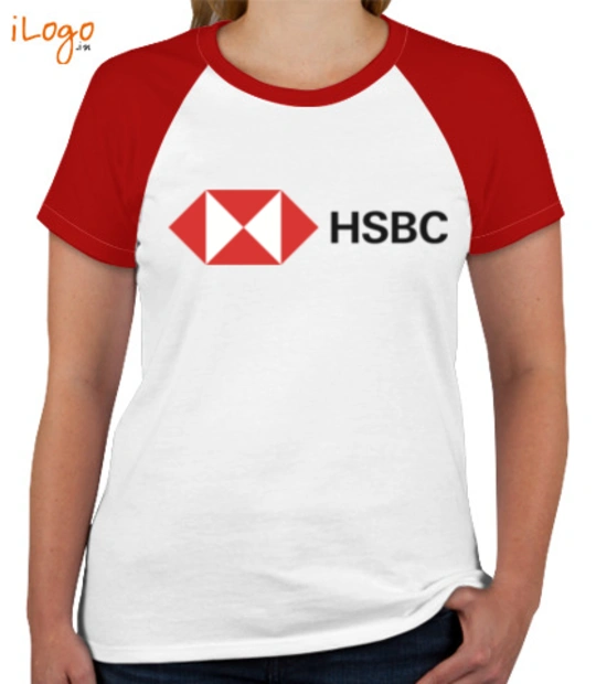  HSBC-Women%s-Round-Neck-Raglan-Half-Sleeves T-Shirt
