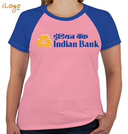  Indian-Bank-Women%s-Round-Neck-Raglan-Half-Sleeves T-Shirt