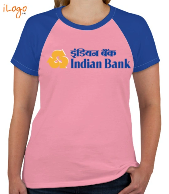 Bank Indian-Bank-Women%s-Round-Neck-Raglan-Half-Sleeves T-Shirt