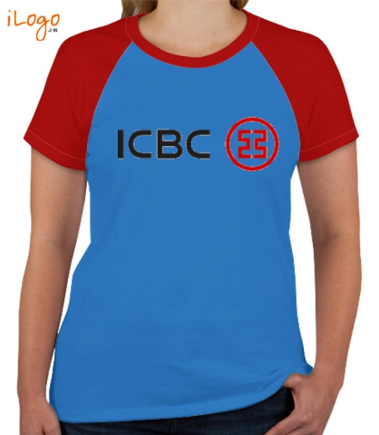 Bank ICBC-Women%s-Round-Neck-Raglan-Half-Sleeves T-Shirt
