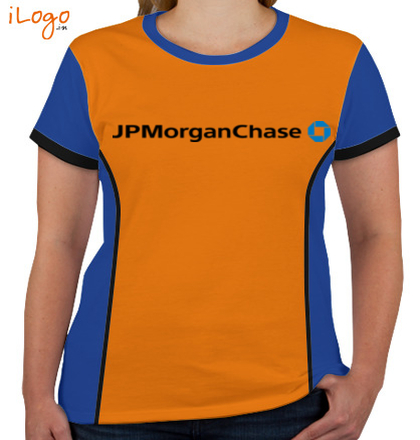  JP-MORGAN-CHASE-BANK-Women%s-Round-Neck-With-Side-Panel T-Shirt