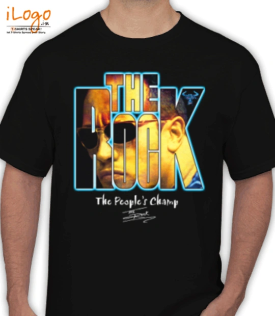T shirts WWF-ROCK-FONTF T-Shirt