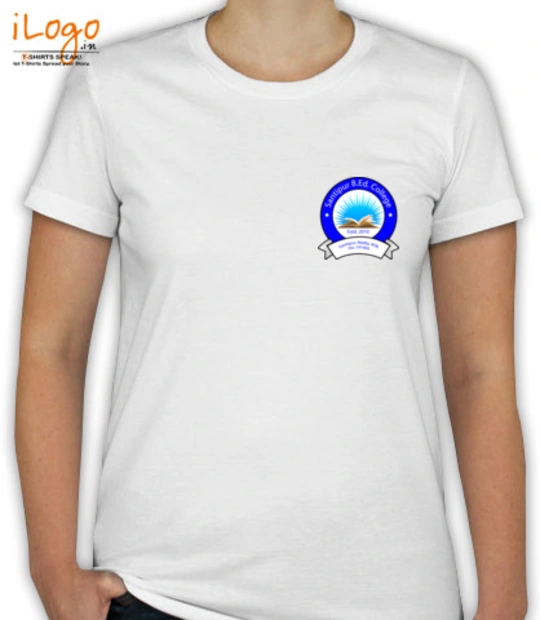 College tees Santipur-B.Ed-College-Women%s-R/N-T-Shirt T-Shirt