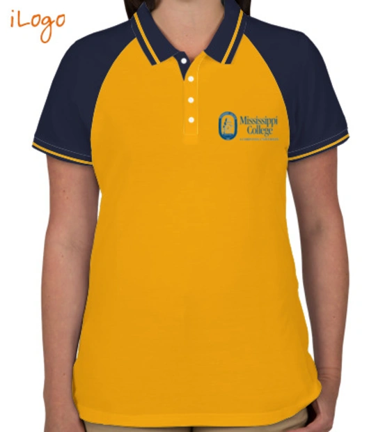 College mississippi-college-Women%s-Raglan-Single-Tip-Polo-Shirt T-Shirt
