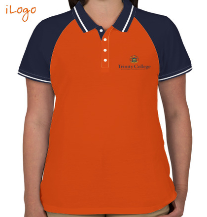  TrinityCollege-Women%s-Raglan-Single-Tip-Polo-Shirt T-Shirt