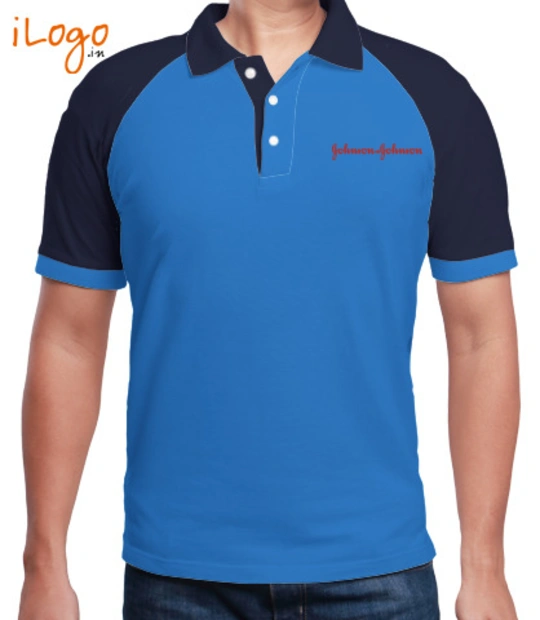 Corporate Johnson-and-Johnson-Raglan-Polo T-Shirt