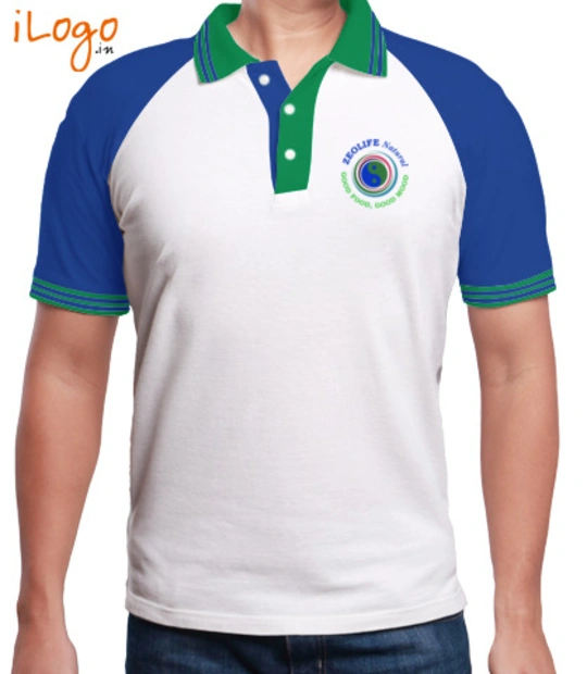 Rajni white zeolife-men-raglan-polo-t-shirt T-Shirt