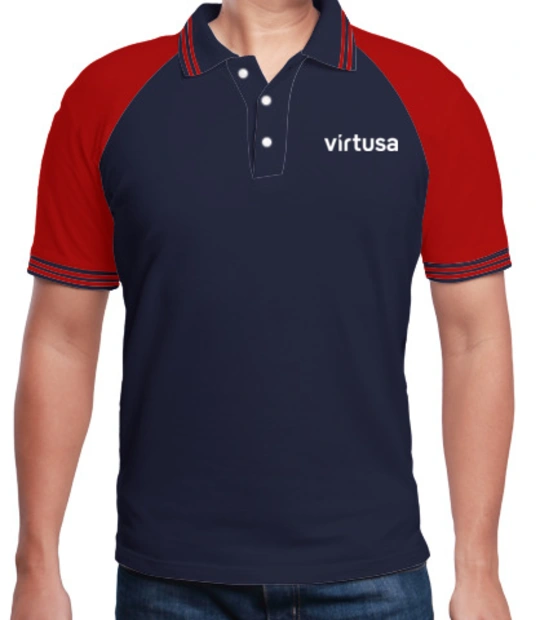 Virtusa-men-raglan-polo-t-shirt - logo