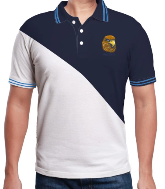White.u2 Vaibhavairforce-Tailormade-Cross-Panel-Cut-and-Sew-Double-Tipping-Polo-Shirt T-Shirt