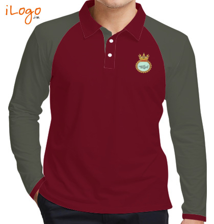  INS-SINDHURAKSHAK-Mens-RaglanPolo-with-Full-Sleves T-Shirt