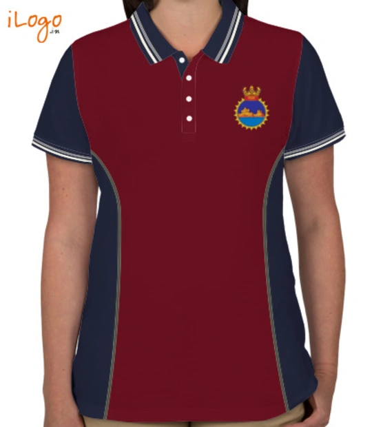 Womens INS-Gomati-Womens-polo-with-Side-Pannel T-Shirt