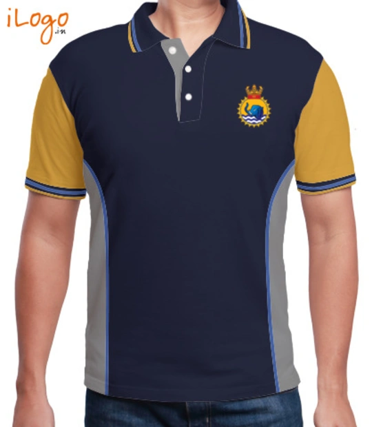 Polo t shirt INS-GAJ-Men%s-Polo-Double-Tipping-With-Side-Panel T-Shirt