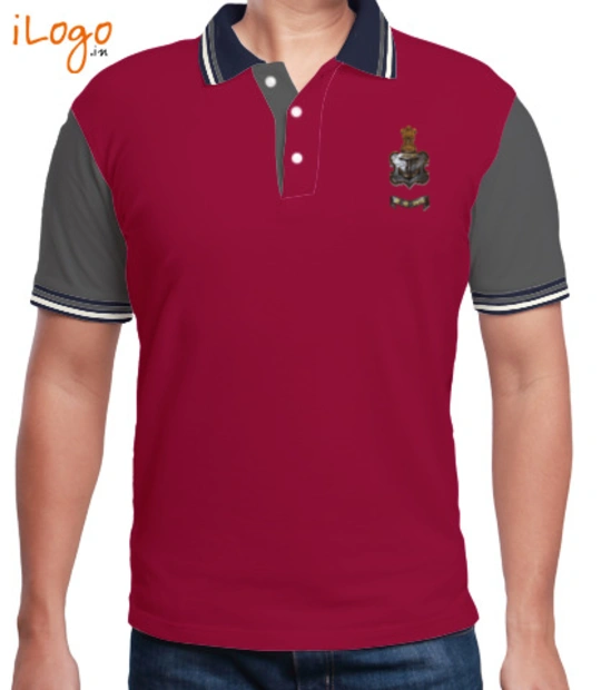 RAND WHITE Indian-Navy-Polo-with-Double-Tipping T-Shirt