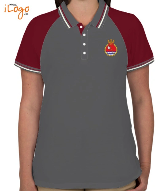 INS-Kuthar-Women%s-Raglan-Double-Tip-Polo-Shirt - Logo