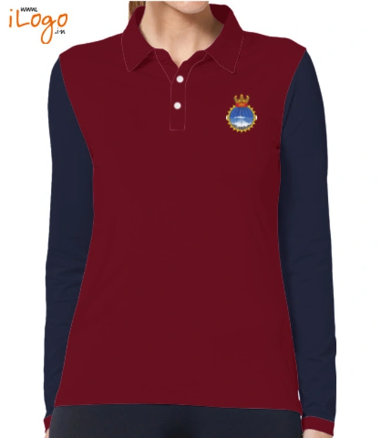 INS-Saveshak-Women%s-Polo-Full-Sleeves-With-Buttons - Logo