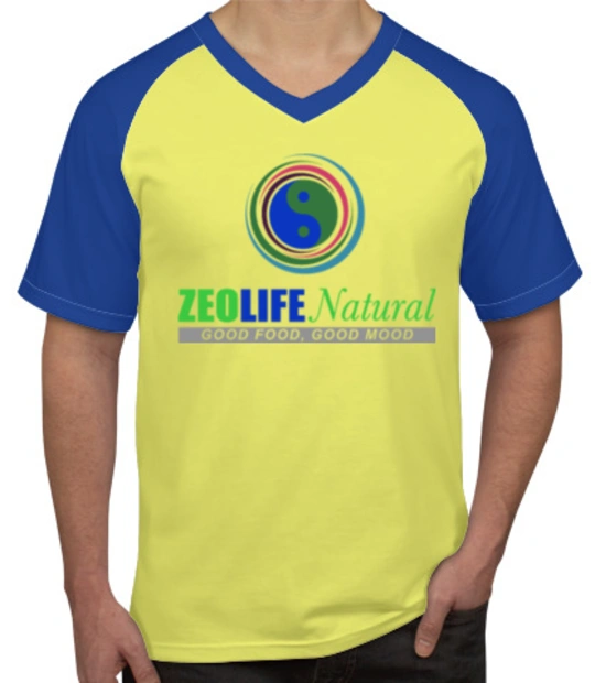 zeolife-men-V-neck-raglan-t-shirts - logo