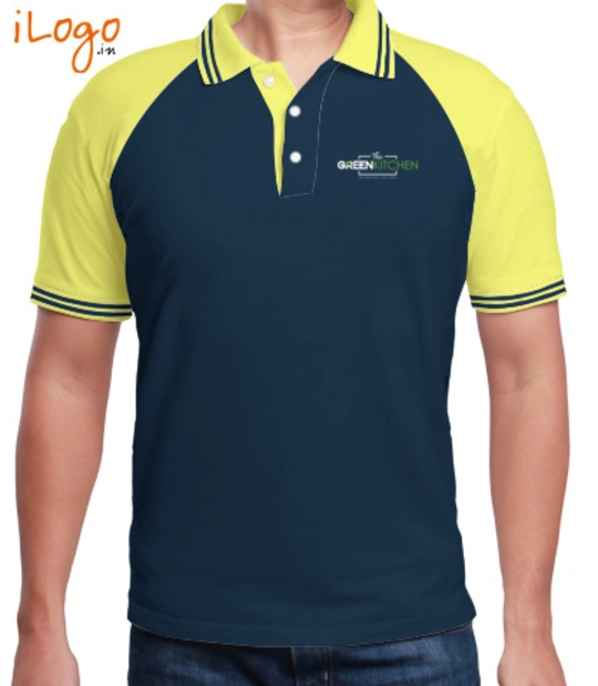 Raglan Polo Single Tipping greenkitchen-men-raglan-polo-with-double-tipping T-Shirt